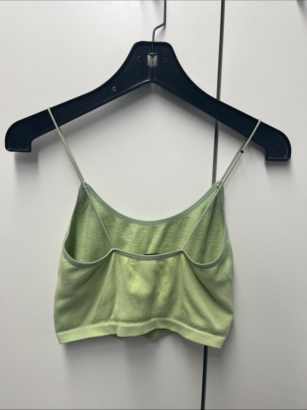 Essentials Light Green Ribbed Crop Cami - Picture 3 of 3
